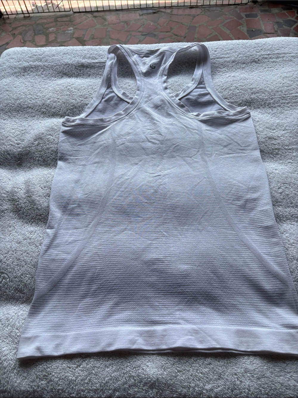 White Racerback Performance Tank Top size 4 - Picture 3 of 3